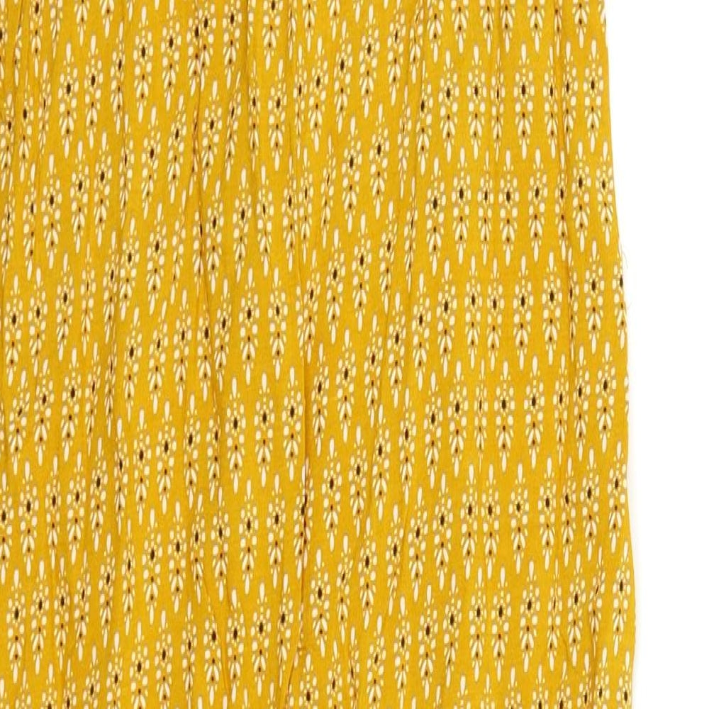 Primark Womens Yellow Batik  Slip Dress  Size 12