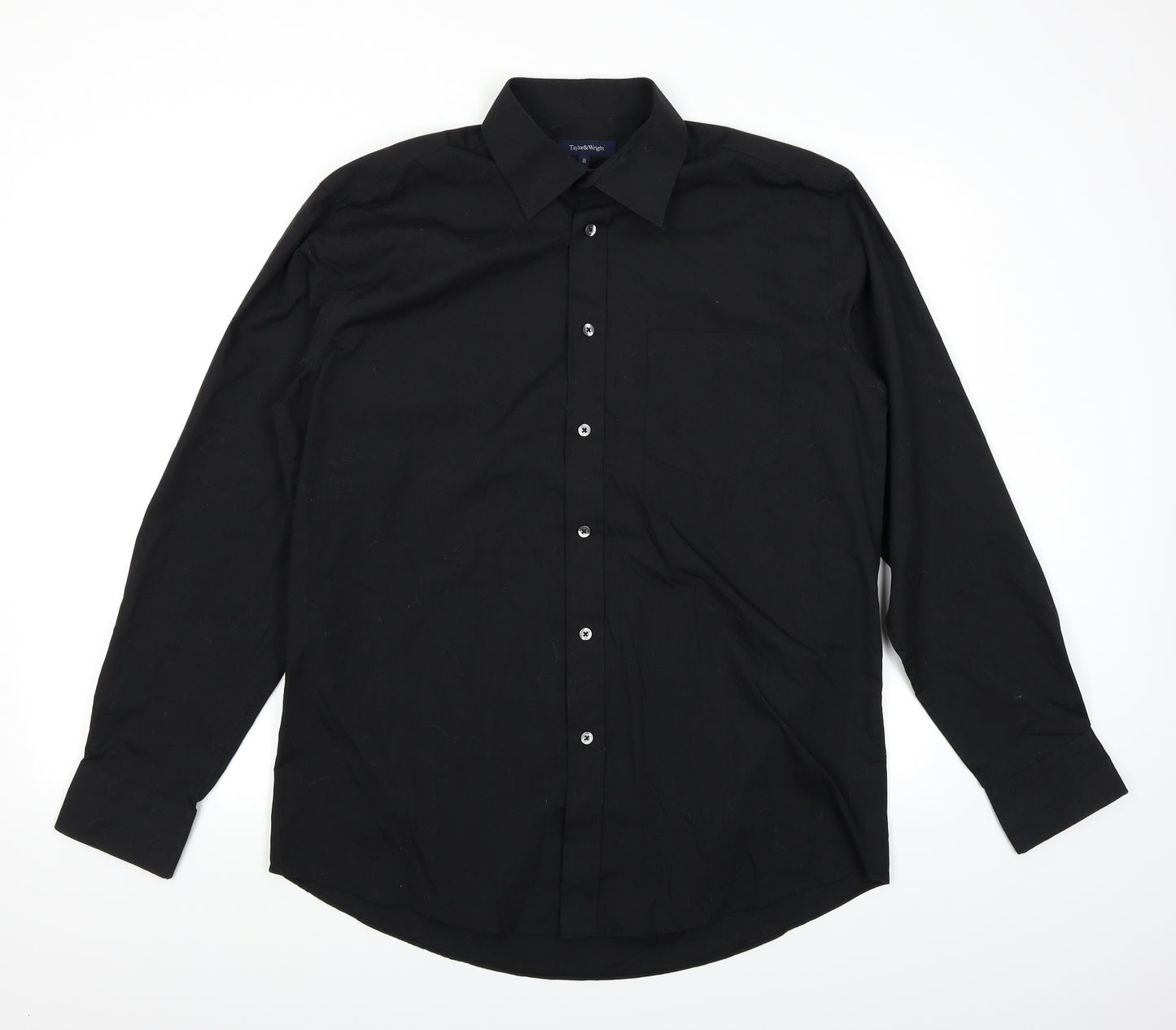 Taylor & Wright Mens Black    Dress Shirt Size 16