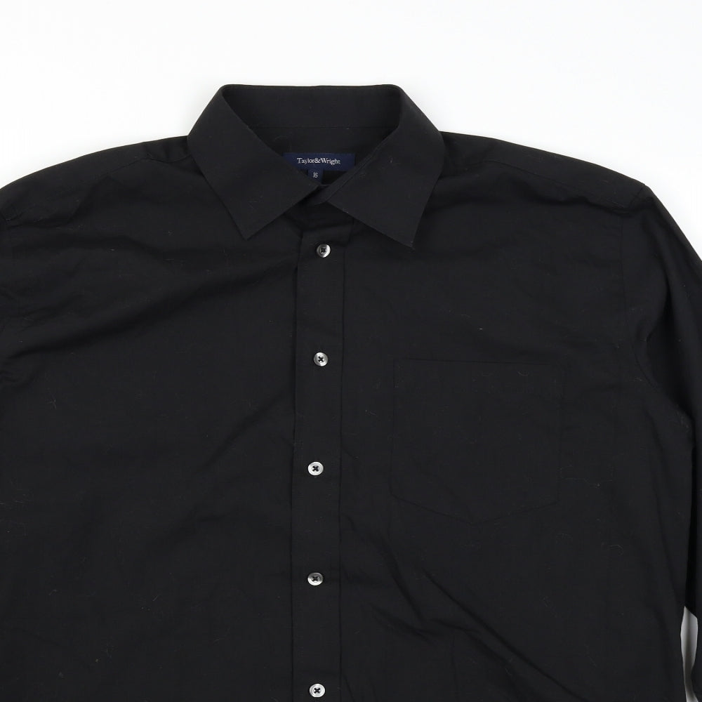 Taylor & Wright Mens Black    Dress Shirt Size 16