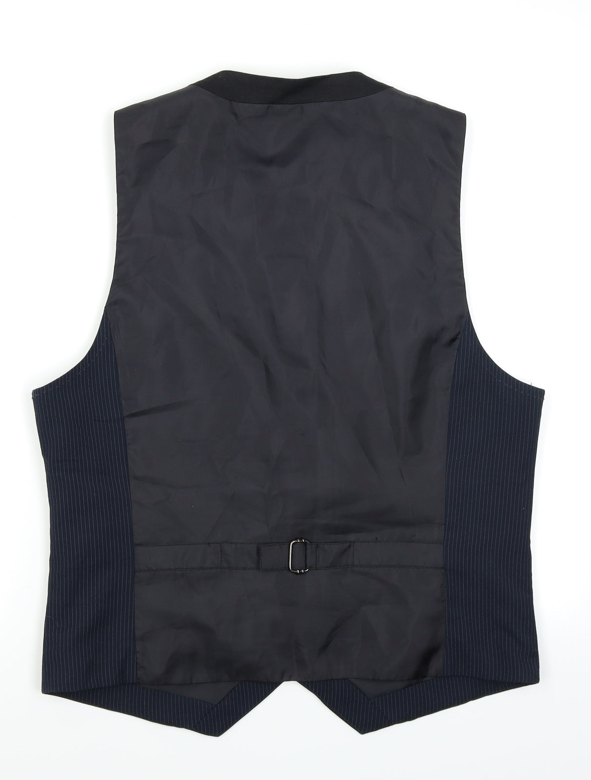 H&M Mens Blue Striped  Jacket Suit Waistcoat Size M