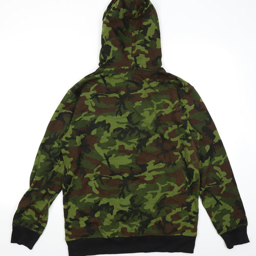 Mr Guided Mens Green Camouflage  Pullover Hoodie Size M