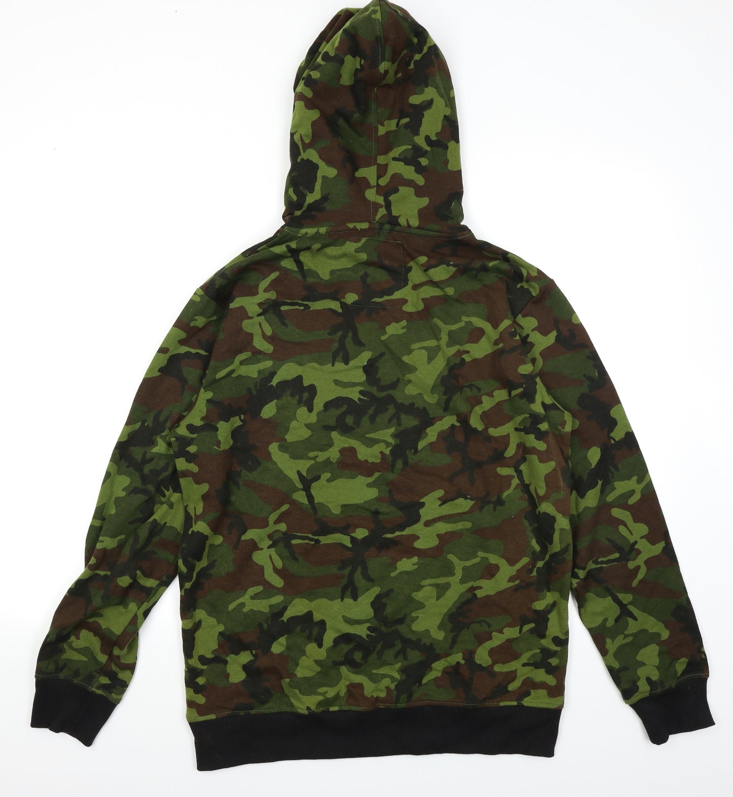 Mr Guided Mens Green Camouflage  Pullover Hoodie Size M