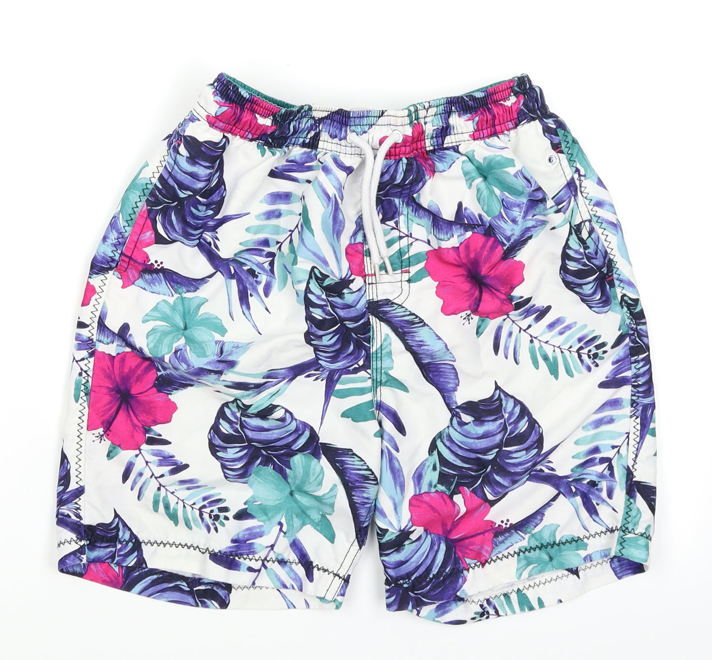 NEXT Boys White Floral  Sweat Shorts Size 11 Years