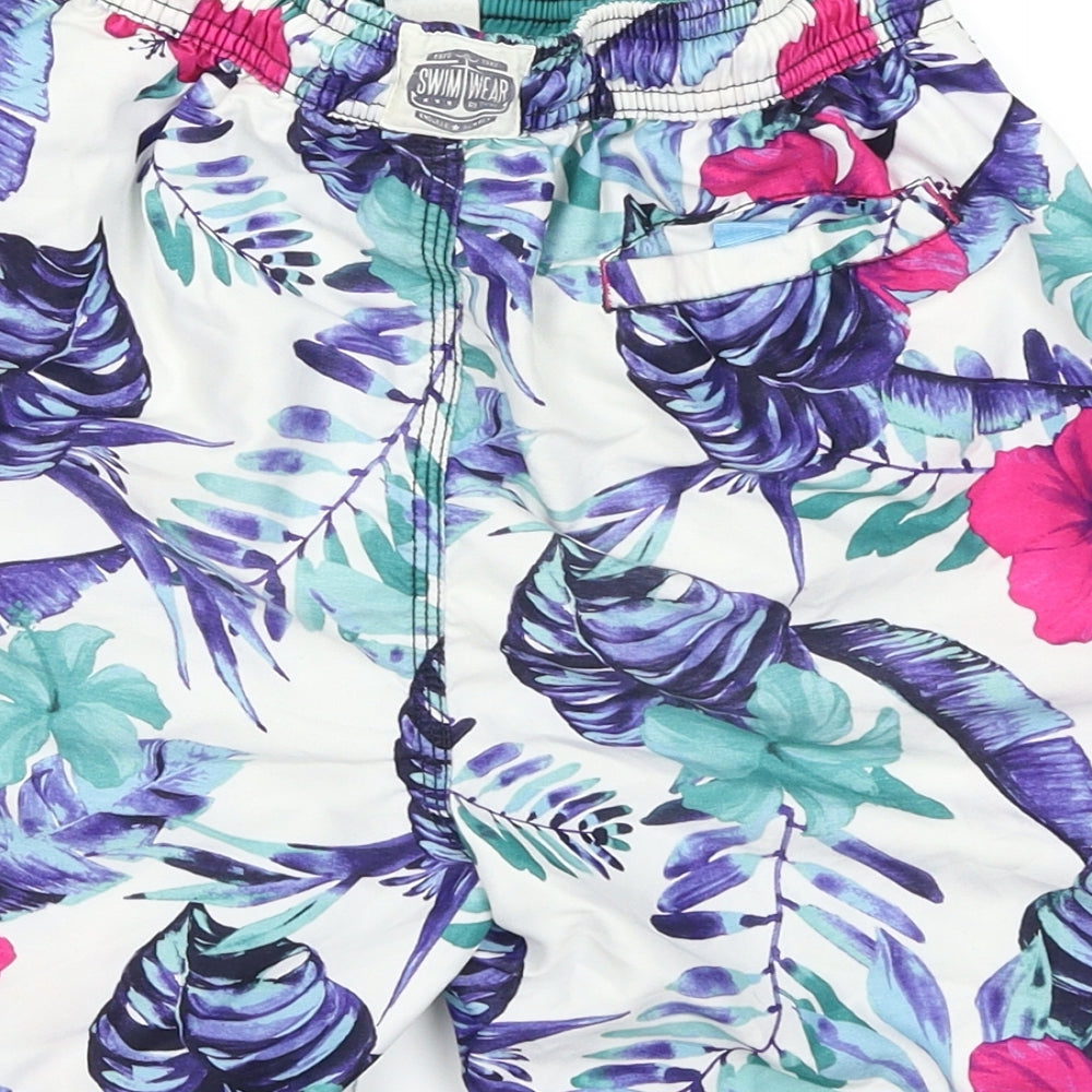 NEXT Boys White Floral  Sweat Shorts Size 11 Years