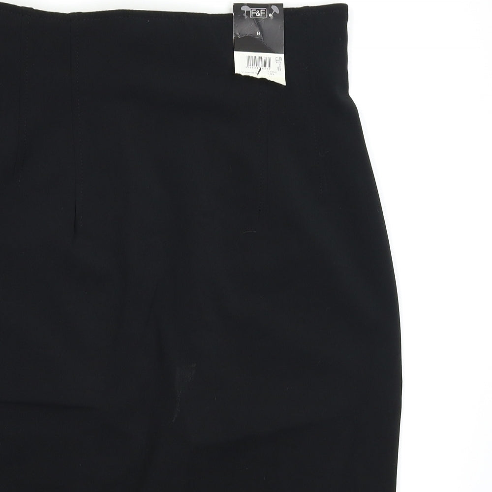 F&F Womens Black   A-Line Skirt Size 14