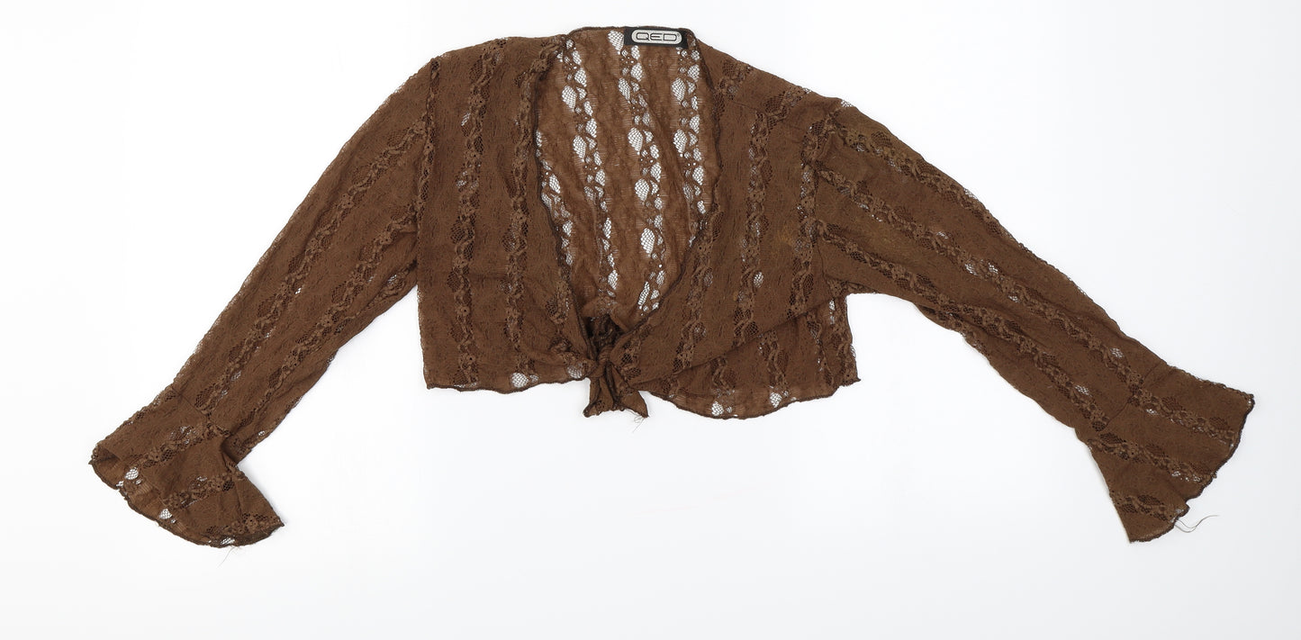 QED London  Womens Brown   Cardigan Jumper Size L