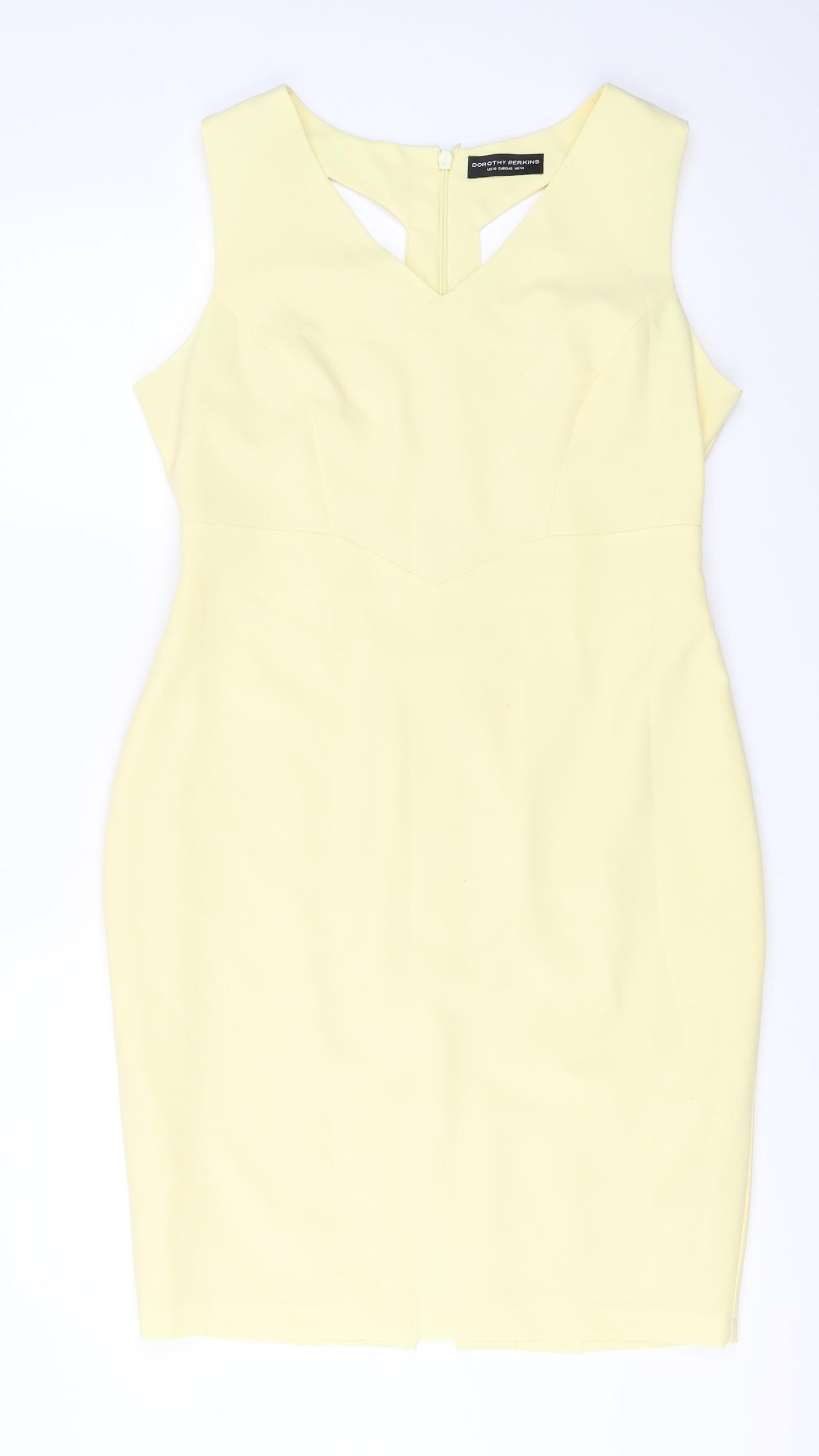 Dorothy Perkins  Womens Yellow   A-Line  Size 14