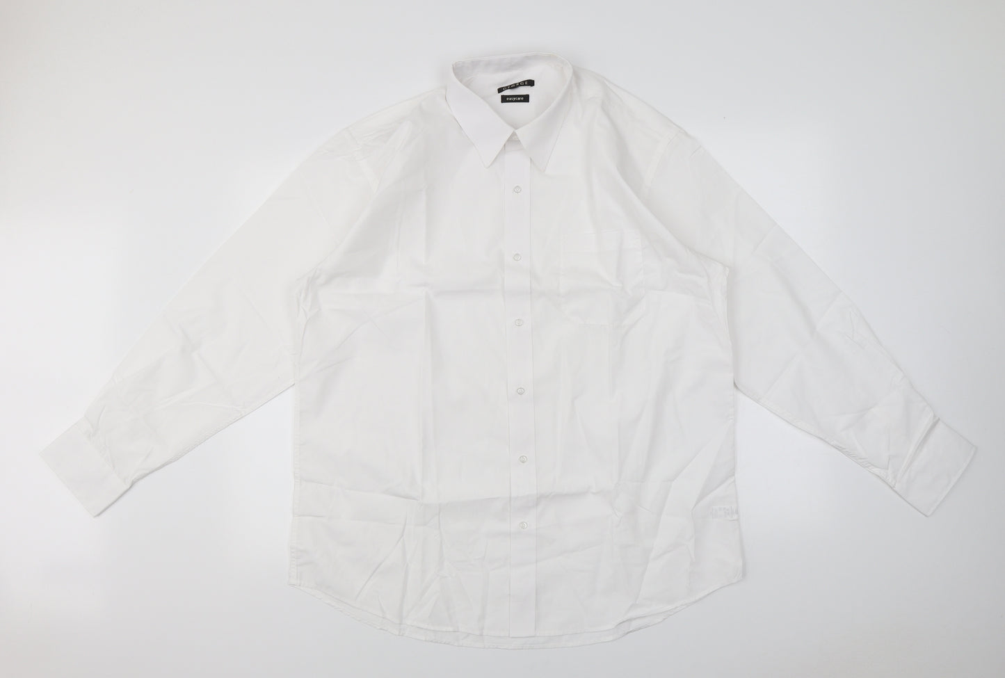 George  Mens White    Dress Shirt Size XL