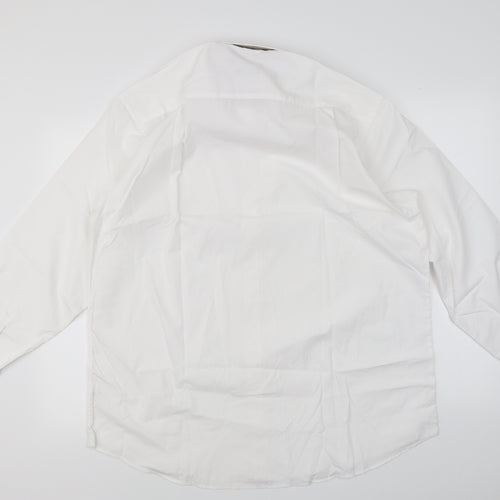George  Mens White    Dress Shirt Size XL