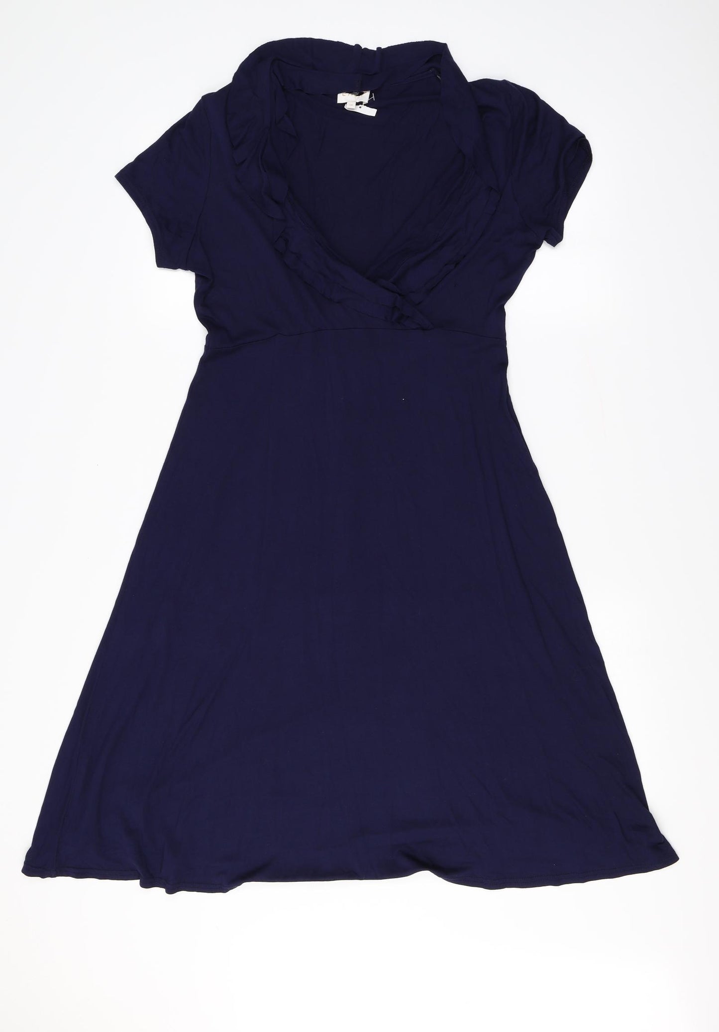 East  Womens Blue Paisley  A-Line  Size 14