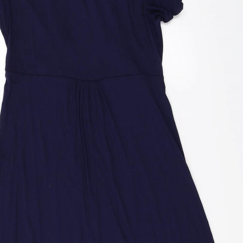 East  Womens Blue Paisley  A-Line  Size 14
