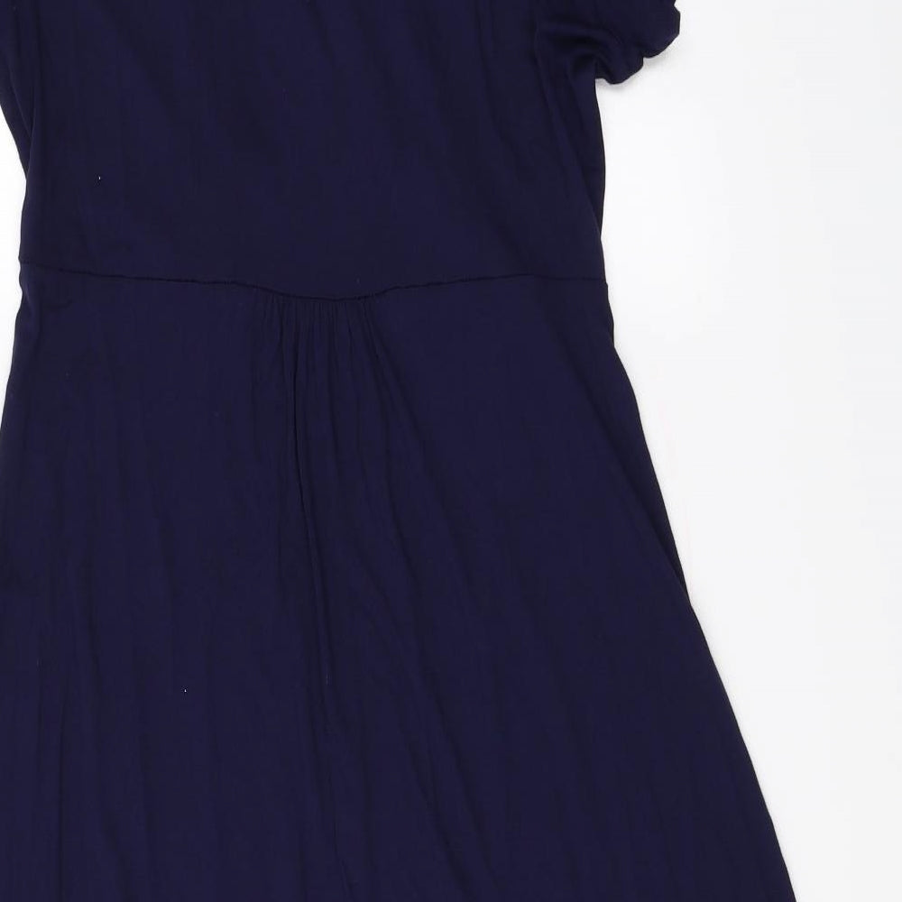 East  Womens Blue Paisley  A-Line  Size 14