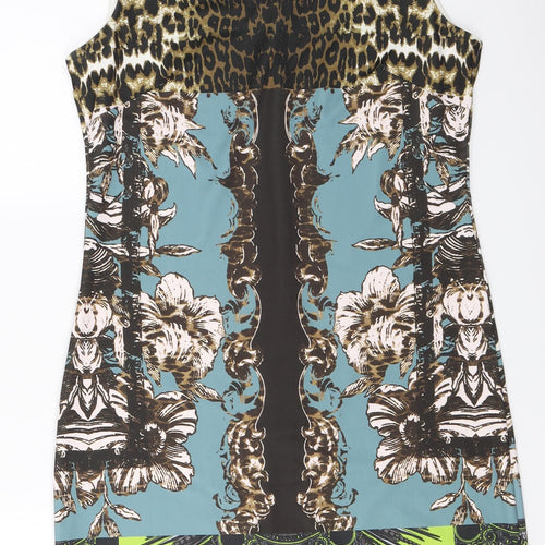 Preppy  Womens Grey Floral  A-Line  Size M
