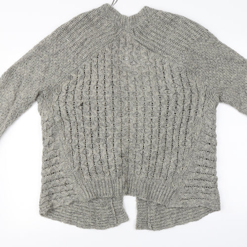 Papaya  Womens Grey   Cardigan Jumper Size S