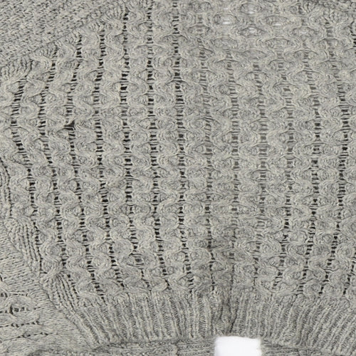 Papaya  Womens Grey   Cardigan Jumper Size S