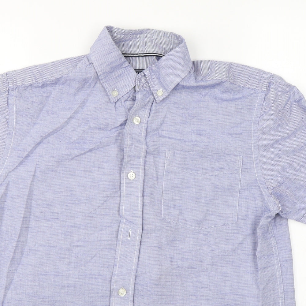Maine New England  Mens Blue    Button-Up Size S