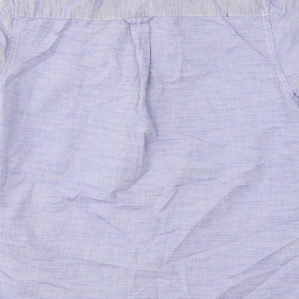 Maine New England  Mens Blue    Button-Up Size S