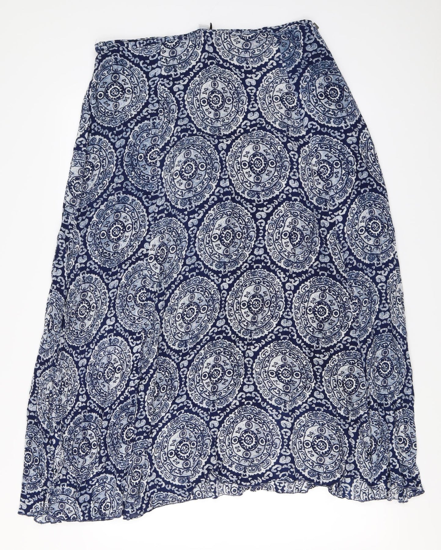 ale Womens Blue Floral  A-Line Skirt Size XL