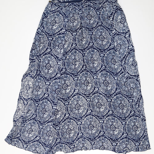 ale Womens Blue Floral  A-Line Skirt Size XL