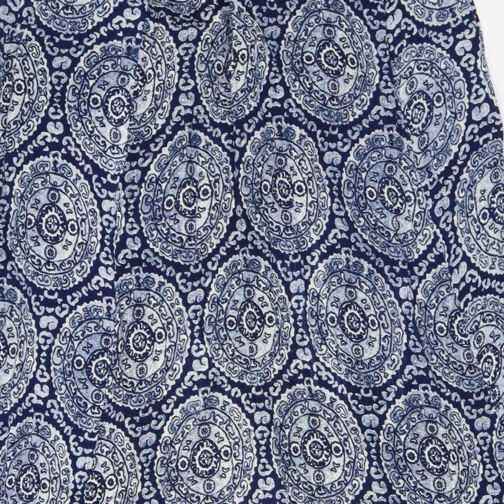ale Womens Blue Floral  A-Line Skirt Size XL