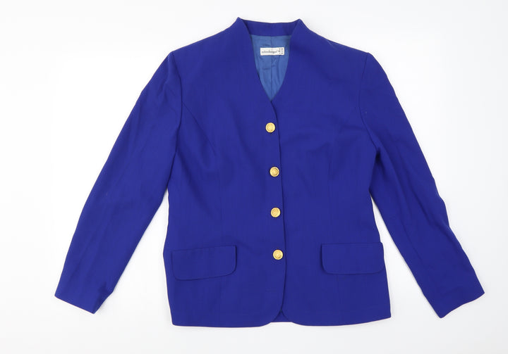 Schneberger  Womens Blue   Jacket Blazer Size 12