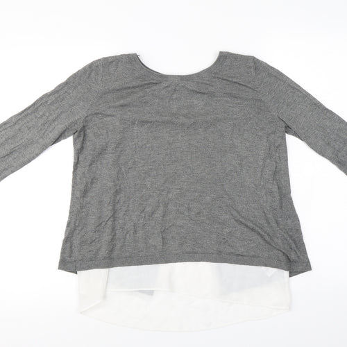 H&M  Womens Grey Paisley  Pullover Jumper Size S