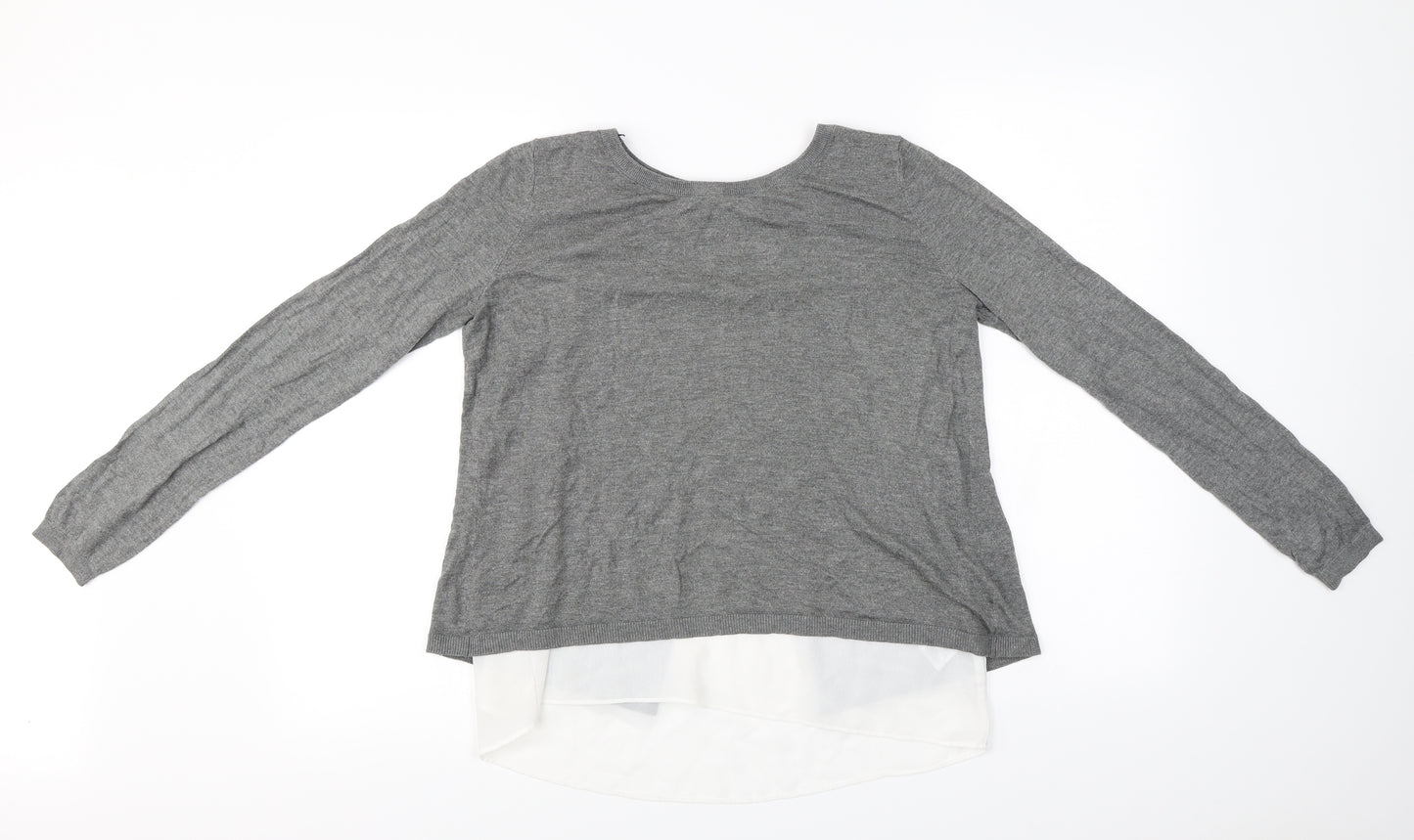 H&M  Womens Grey Paisley  Pullover Jumper Size S