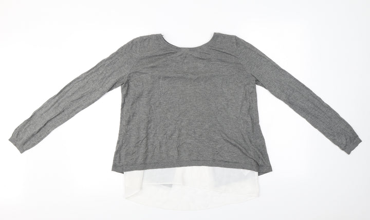 H&M  Womens Grey Paisley  Pullover Jumper Size S