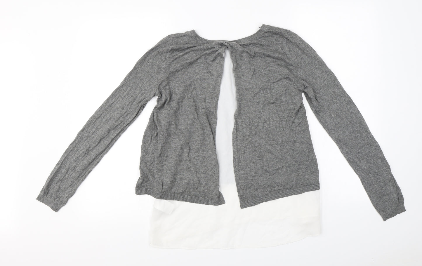 H&M  Womens Grey Paisley  Pullover Jumper Size S