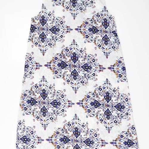BEYOU  Womens White Floral   Blouse Size 10
