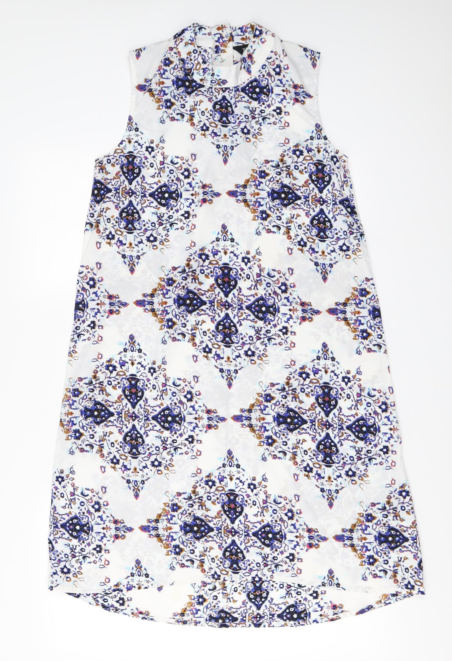 BEYOU  Womens White Floral   Blouse Size 10