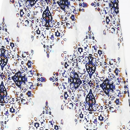 BEYOU  Womens White Floral   Blouse Size 10