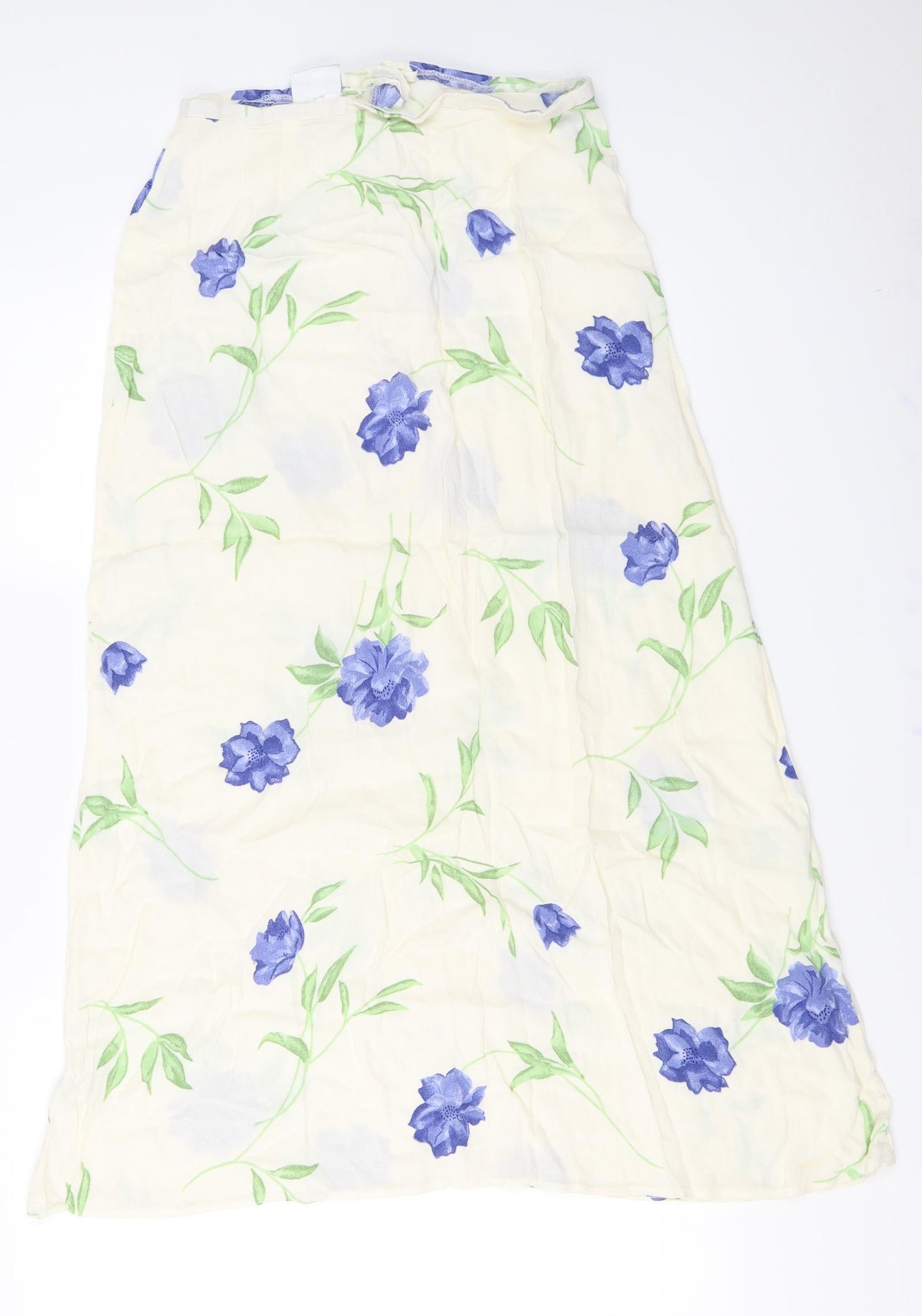 New Look  Womens Ivory Floral  A-Line Skirt Size 26 in