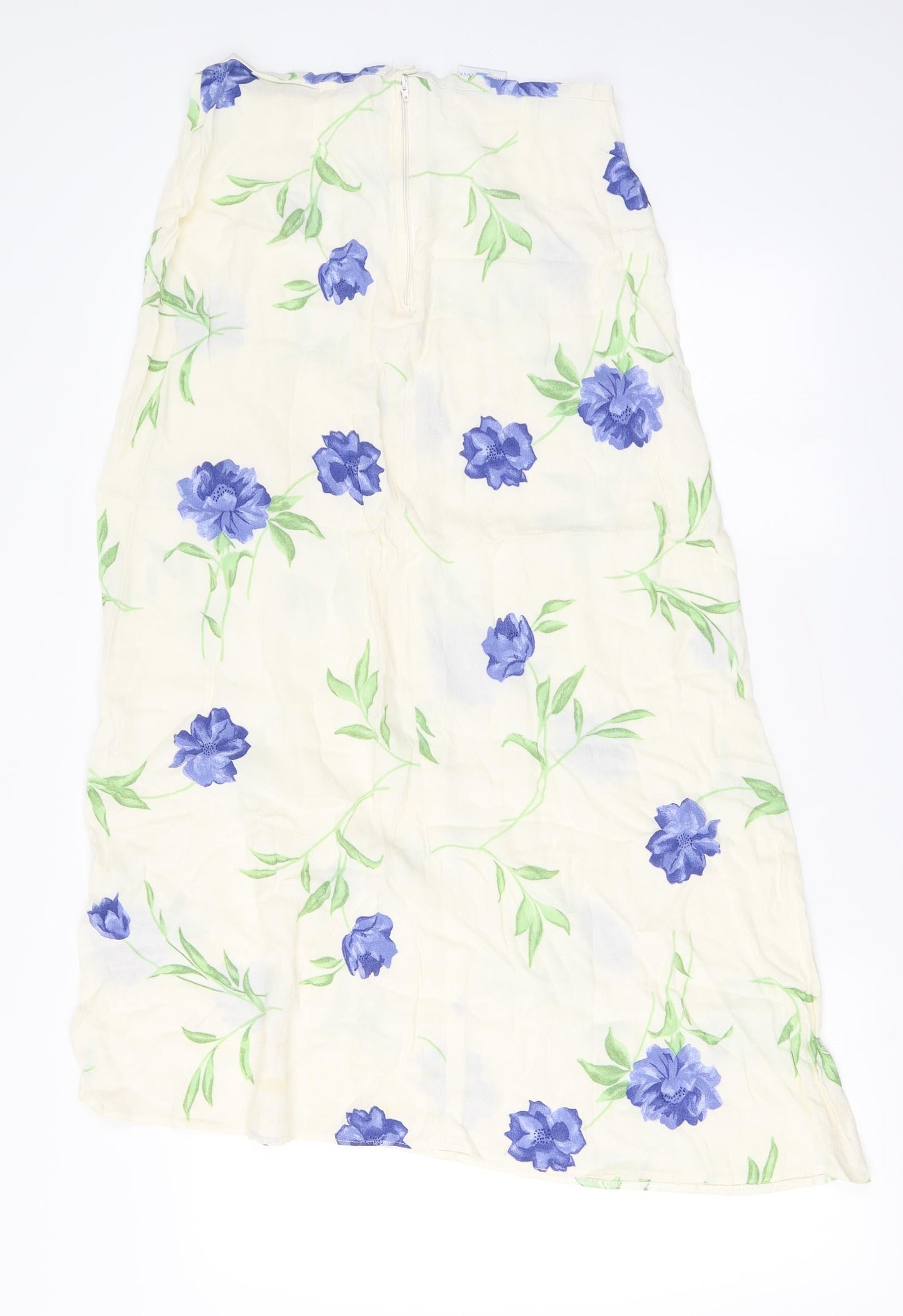 New Look  Womens Ivory Floral  A-Line Skirt Size 26 in