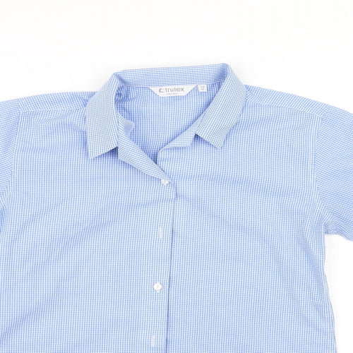 trutex Girls Blue Check  Basic Button-Up Size 10-11 Years