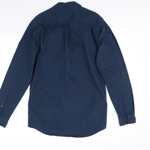Pull&Bear Womens Blue   Basic Button-Up Size S