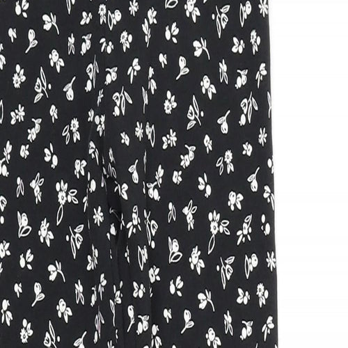 Nutmeg Girls Black Geometric  Jegging Trousers Size 7-8 Years