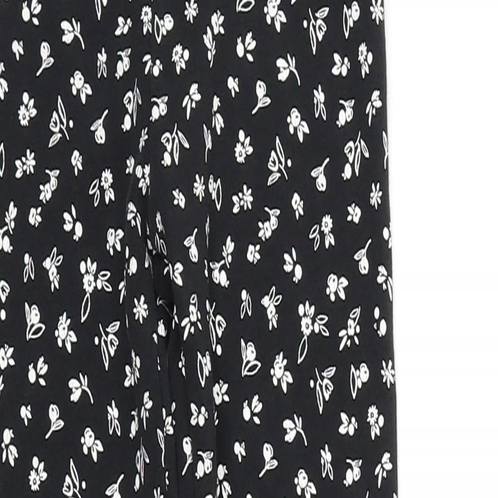 Nutmeg Girls Black Geometric  Jegging Trousers Size 7-8 Years