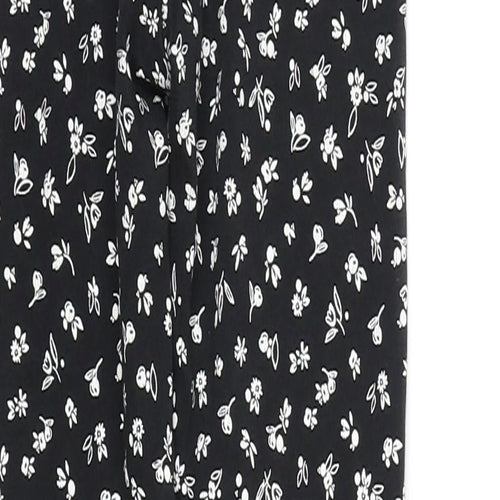 Nutmeg Girls Black Geometric  Jegging Trousers Size 7-8 Years
