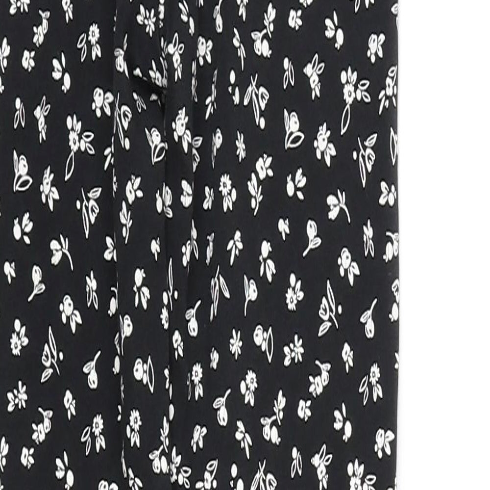 Nutmeg Girls Black Geometric  Jegging Trousers Size 7-8 Years