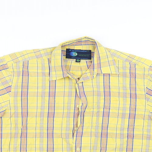 CAPSULE Mens White    Button-Up Size M