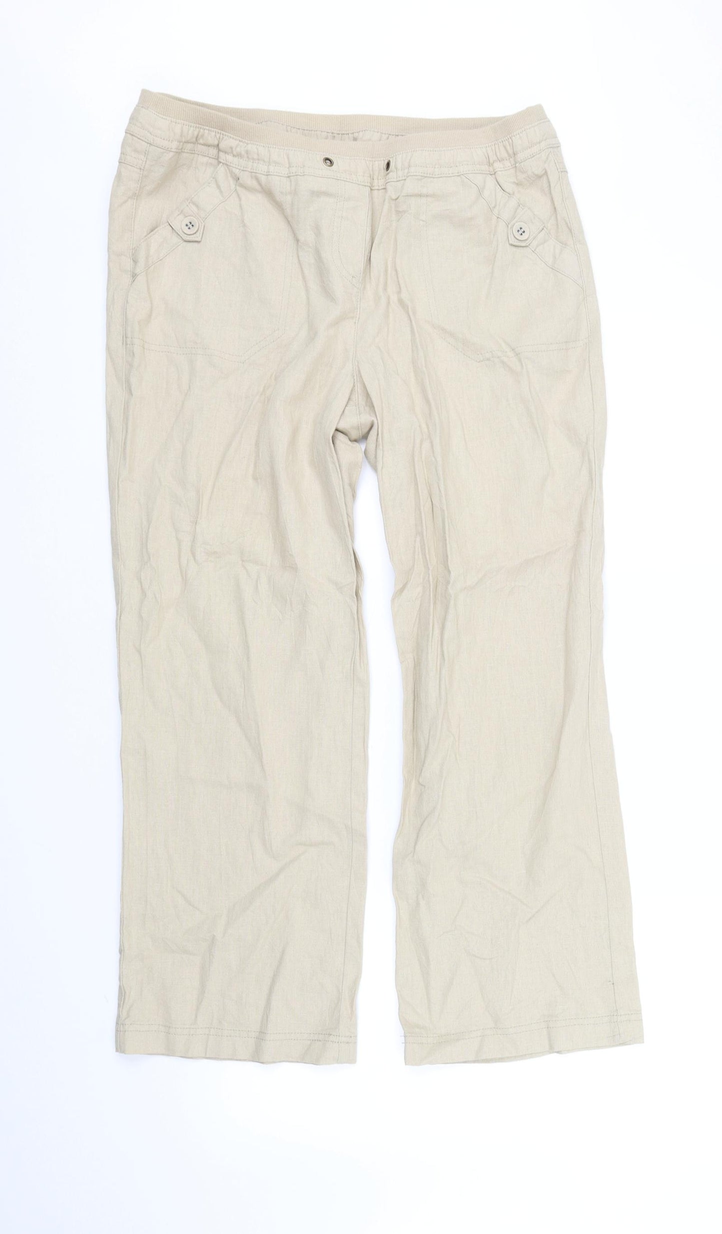 BHS Womens Beige   Trousers  Size 14 L29 in