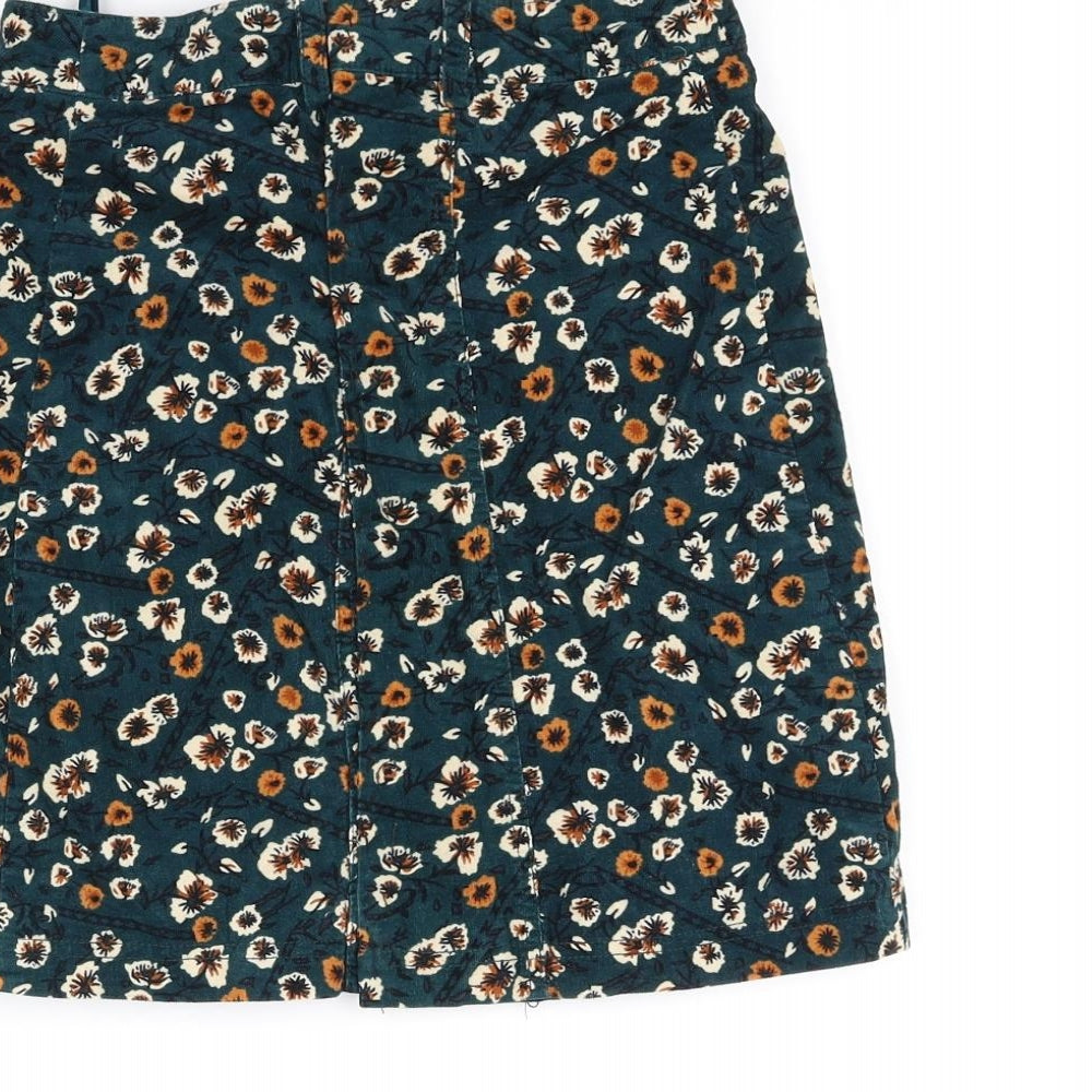 Joe Browns Womens Green Floral  Mini Skirt Size 8