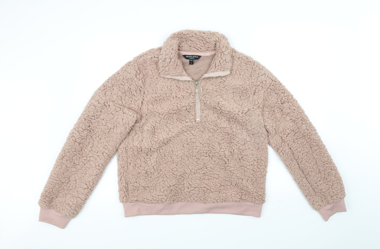 Brave Soul Womens Pink   Pullover Jumper Size L