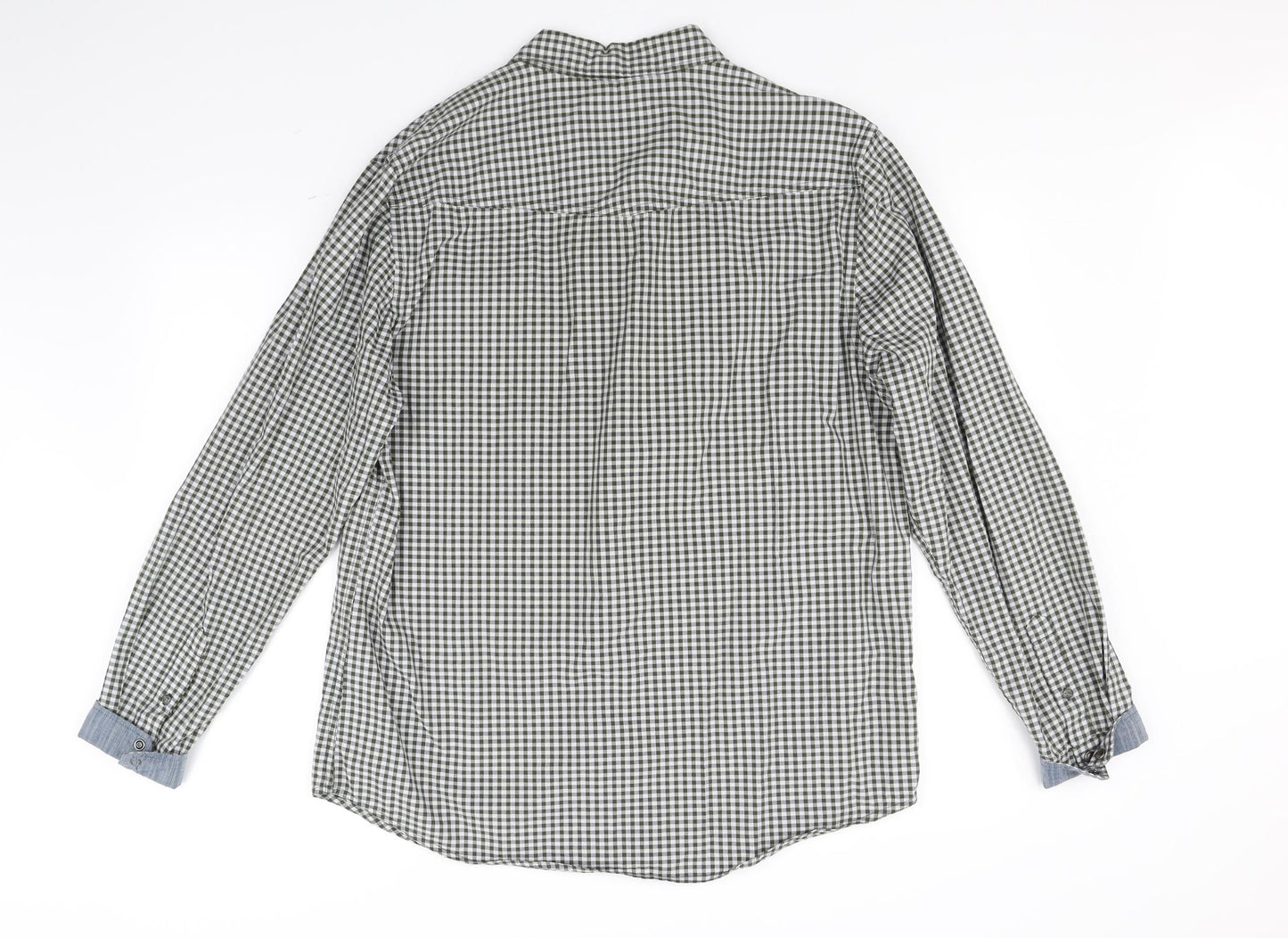 Red Herring Womens White Check  Basic Button-Up Size L