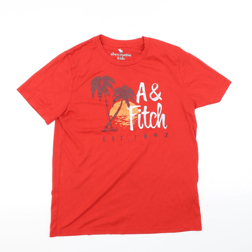 abercrombie kids Boys Red   Basic T-Shirt Size 15-16 Years