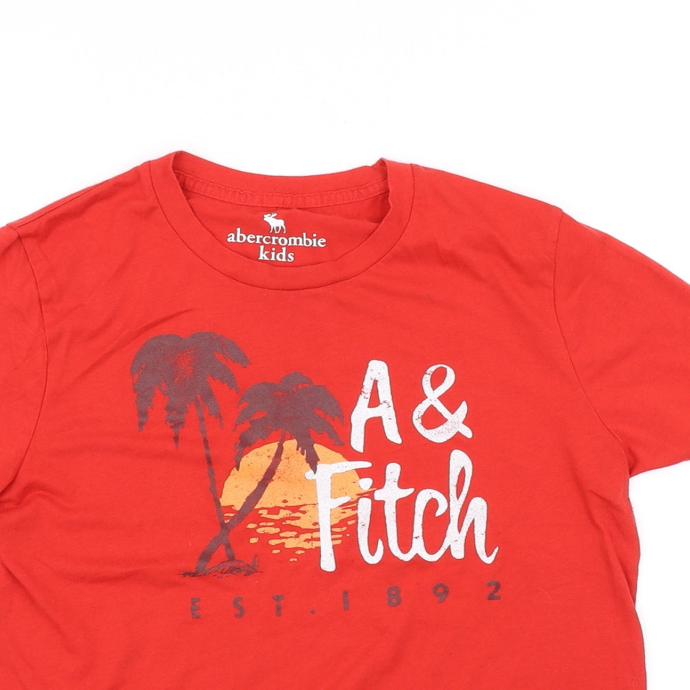 abercrombie kids Boys Red   Basic T-Shirt Size 15-16 Years