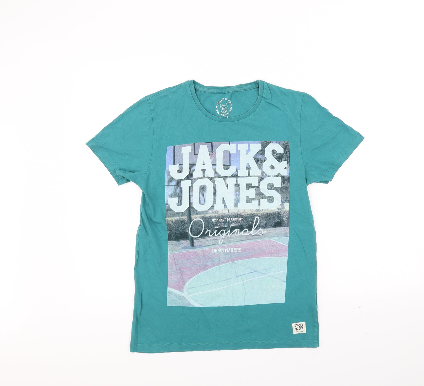 Jack and Jones Mens Green    T-Shirt Size S
