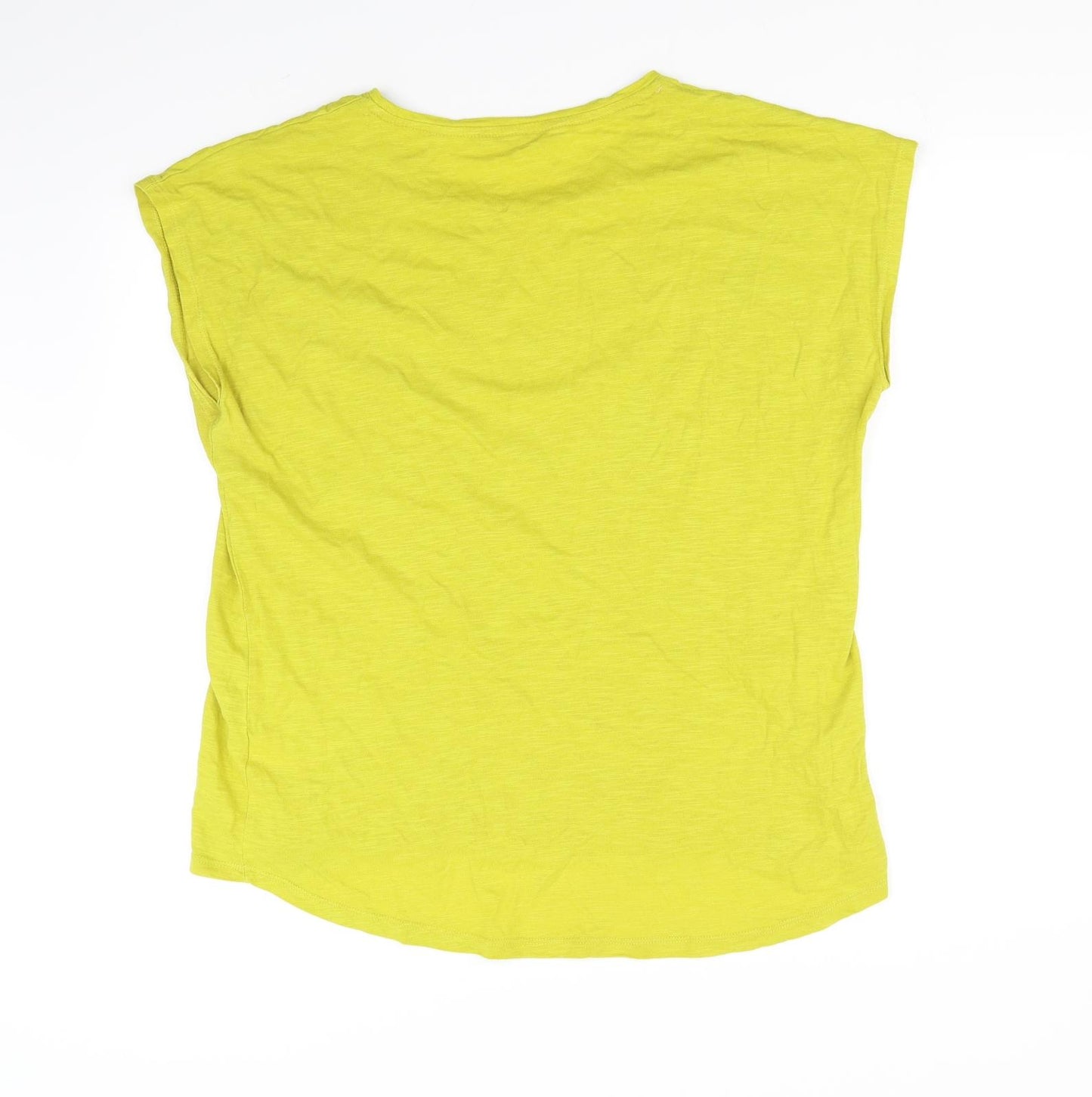 love tees Womens Yellow   Basic T-Shirt Size 16  - flowers