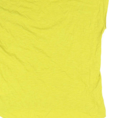 love tees Womens Yellow   Basic T-Shirt Size 16  - flowers